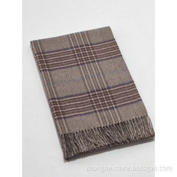 high quality thick-style classic check cashmere shawl